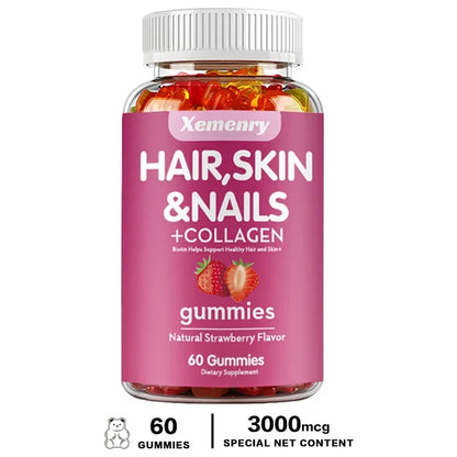 Hair, Skin &amp; Nails Gummies | Hair Vitamins for Men and Women | Biotin SupplementsSupplements