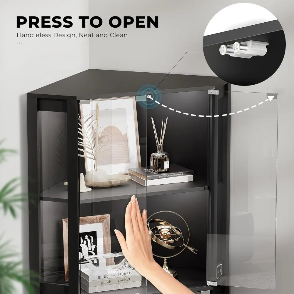 corner display cabinet with glass doorscorner display cabinet with
