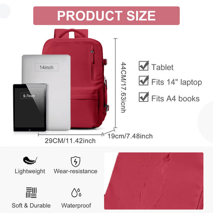 Waterproof Travel Backpack with Shoe Compartment Adjustable Straps, Laptop Backpack &amp;School Bag for Men Women, Casual Travel Bag