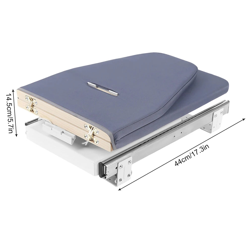 Foldable Ironing Board, Retractable Cabinet Mount, Push-Pull Sturdy Metal Frame  80x29.5cm / 31.5x11.6in (Gray)