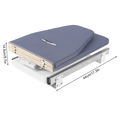 Foldable Ironing Board, Retractable Cabinet Mount, Push-Pull Sturdy Metal Frame  80x29.5cm / 31.5x11.6in (Gray)
