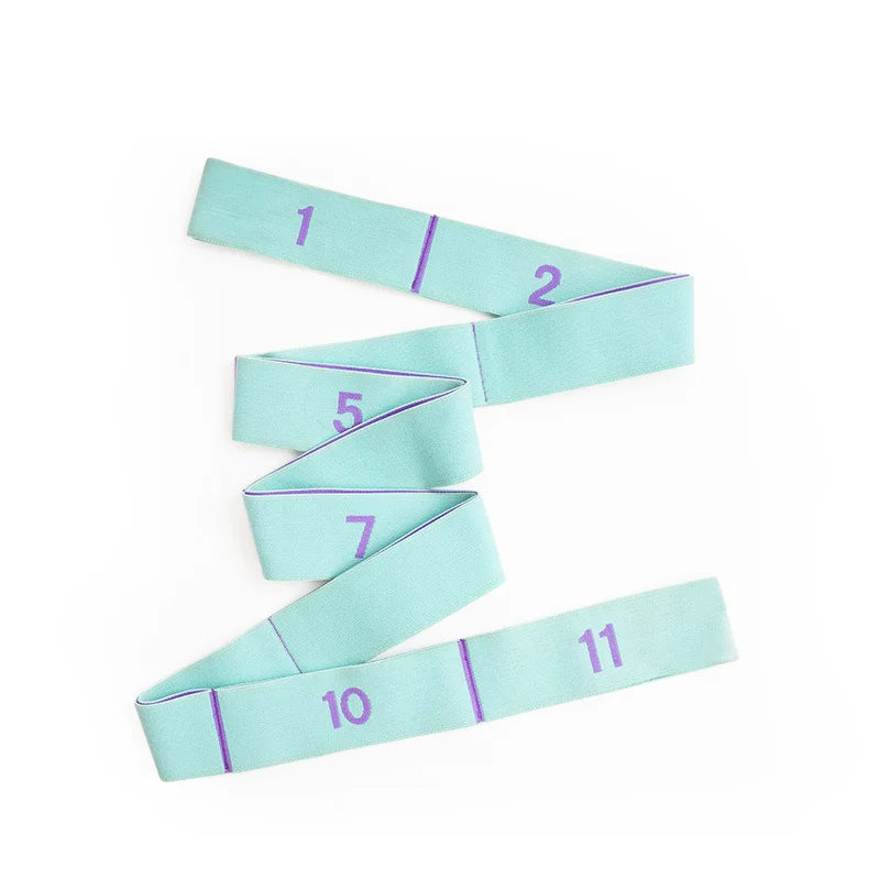 Yoga Stretch Band – 11 Grid Elastic Band for Flexibility &amp; Posture