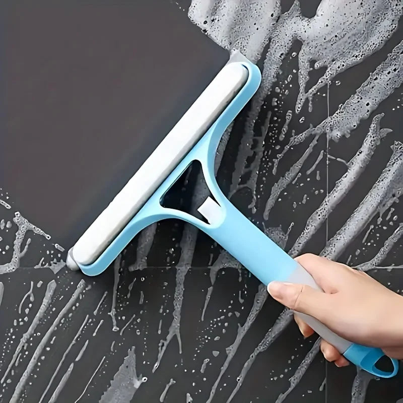 1-Pack 3-in-1 Blue Window Cleaner Streak-Free Glass Mirror Window Cleaning Kit for Home Bathroom