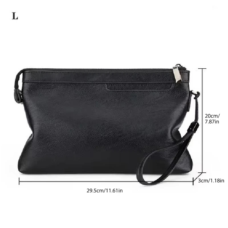 Business Clutch Bag High Quality PU Envelope Bags Fashion Brand Design Handbags Casual Travel Men&