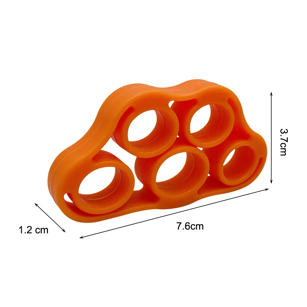 5 Finger Finger Strength Grip Band Mini Silicone Hand Exerciser Gripper Muscle Building Injury Recovery for Gym Fitness Training