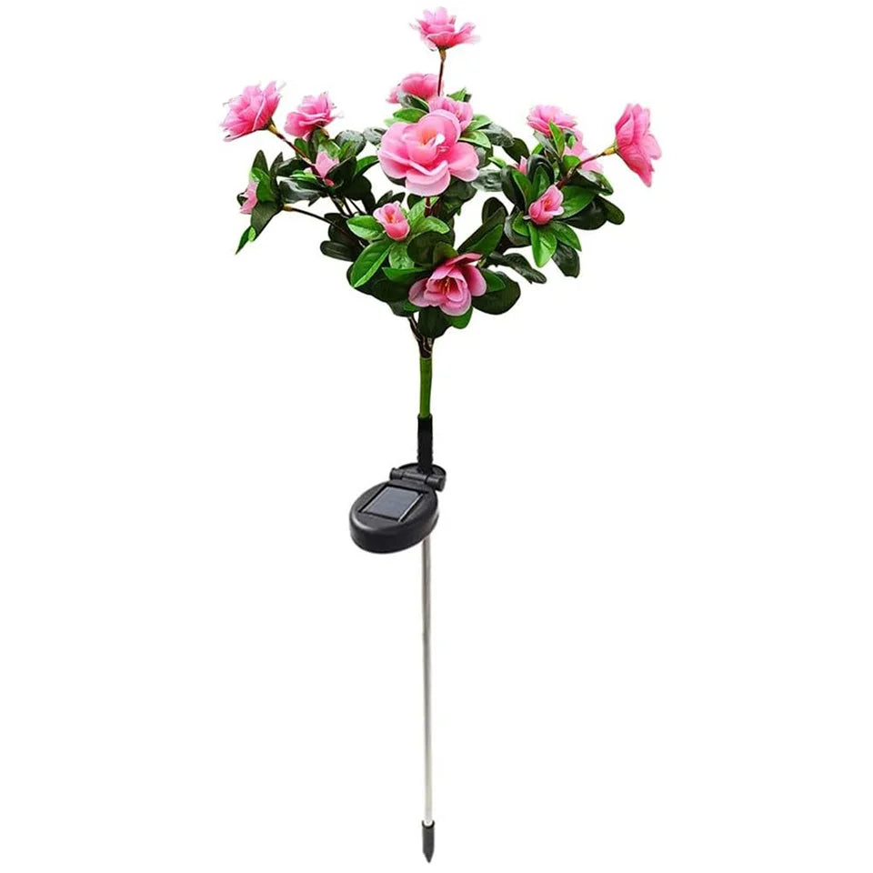 Solar Flowers Lights LED Azalea  Outdoor Waterproof Landscape Light for Lawn Patio Garden Path Decorative Lighting Best Gift