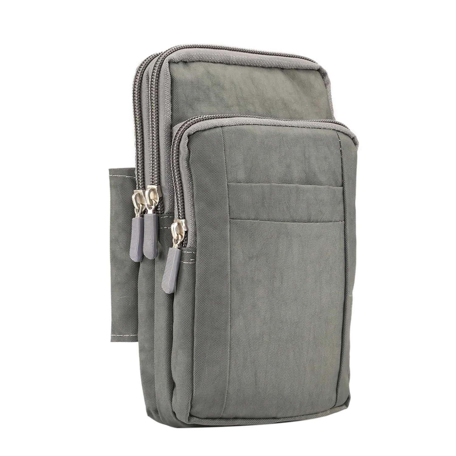 Outdoor Phone Carrying Case Pouch Nylon Crossbody Shoulder Cell Phone Holster Waist Belt Wallet Bag with Carabiner