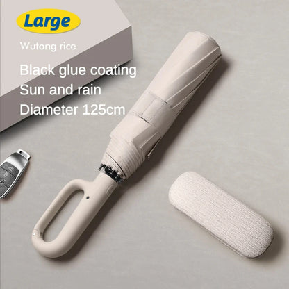 Windproof Automatic Folding Umbrella, 125CM Diameter Large Rain Umbrella, Sun UV UPF50+ Protection Umbrellas for Man and Women