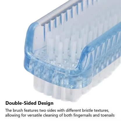 Double-Sided Nail Cleaning Brush, Manicure and Pedicure Tool, Ideal for Fingernails and Toenails