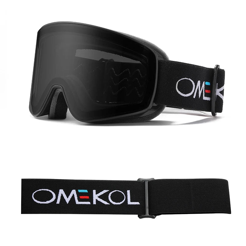 OMEKOL BRAND NEW Double Layers Anti-Fog Ski Goggles Snow Snowboard Glasses Outdoor Sport Snowmobile Eyewear
