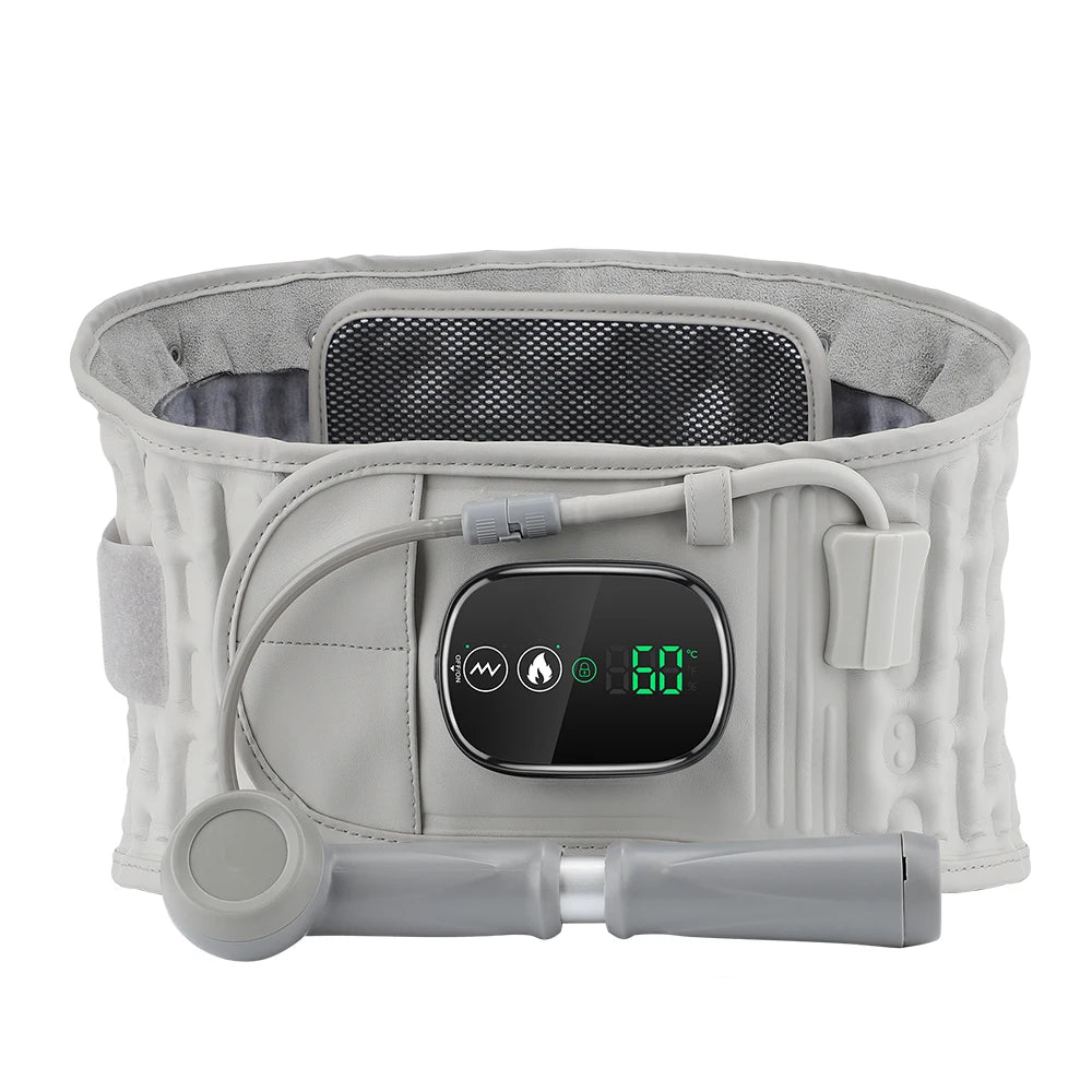Inflatable Decompression Belt with Rechargeable Battery Inflatable Lumbar Traction Device Heating Waist Massage Back Pain Relief