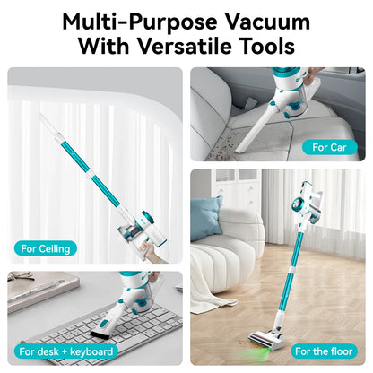 Cordless Handheld Vacuum Cleaner 27Kpa 250W 60Mins Touch Screen Rechargeable Vacuum Cordless for Pet Hair Carpet Hardwood Floor