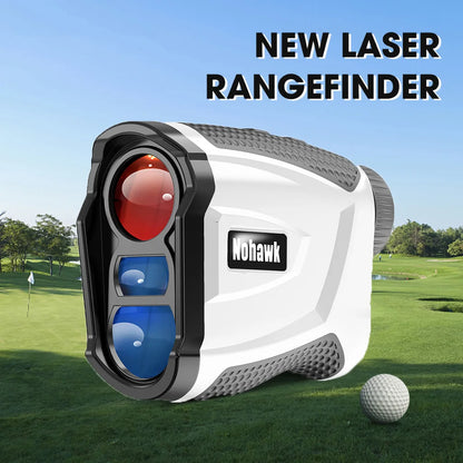 NOHAWK 1000yds Golf Rangefinder, M/Y Unit Switching, Flag Lock, Slope Compensation Distance with Magnetic Function for Golf