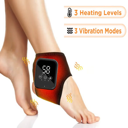 Foot Heat Massager Hot Compresses Vibration Massager Breathable Material USB Foot and Ankle Joint Hot Compress Protection