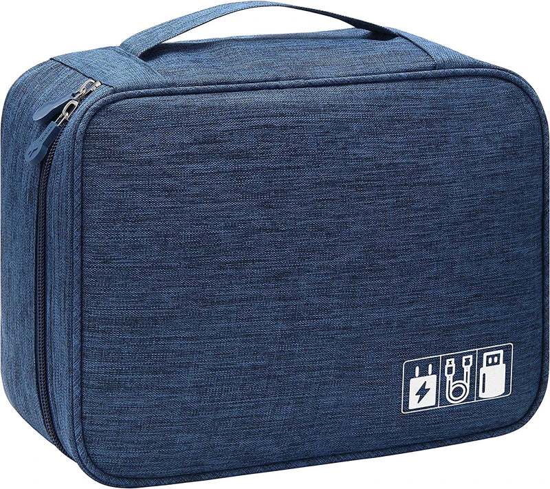 Portable Digital Storage Bag USB Line Charger Plug Waterproof Cable Organizer Pouch Travel Electronics Devices Accessories Pack